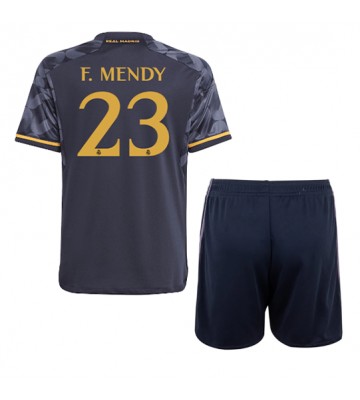 Lacne Dětský Futbalové dres Real Madrid Ferland Mendy #23 2023-24 Krátky Rukáv - Preč (+ trenírky)